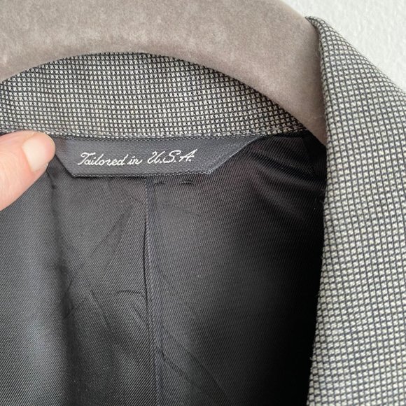 Christian Dior Vintage Monsieur Mens Blazer Size 40R * Black Gray - Picture 8 of 13